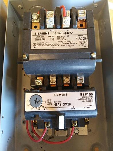 Siemens 14ESF32BA Magnetic Starter ESP100 Solid-state Overload Relay *no box*