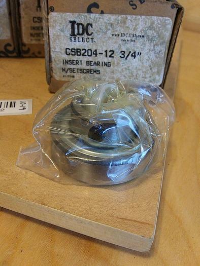 IDC Select CSB204-12 3/4" Insert Bearing with Setscrews (Lot of 6)