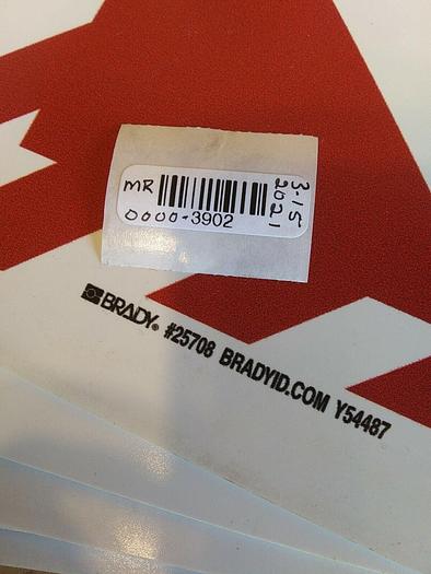 Brady 25708 Fire Alarm Location Sign OSHA Facility Safety *one sided (Lot of 6)