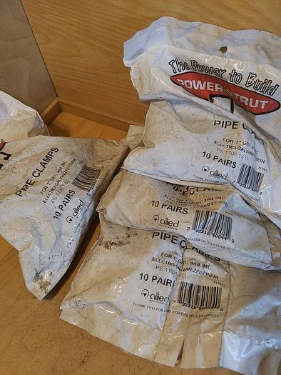 Power-Strut PS 1100 1 EG and PS1300 1 EG Pipe Clamps (Lot of 5)