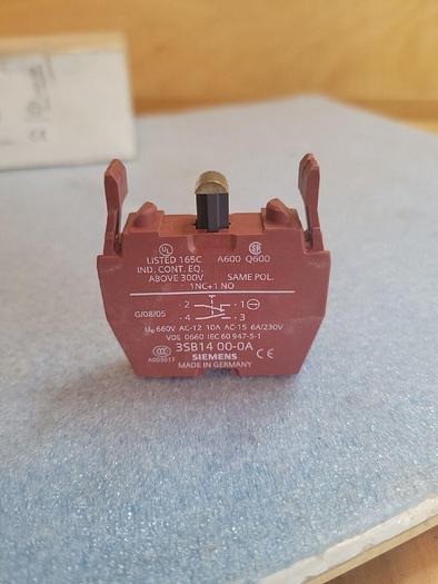 Siemens 3SB14 00-0A, Contact Block 1NO+1NC 4011209023628