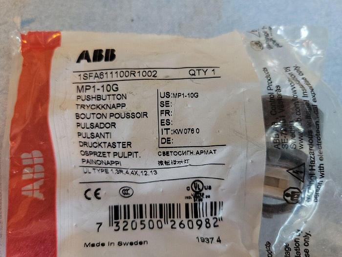 ABB - 1SFA611100R1002 Green Push Button