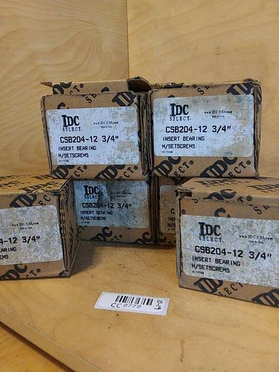 IDC Select CSB204-12 3/4" Insert Bearing with Setscrews (Lot of 6)