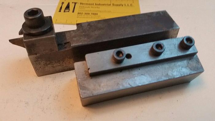 Used TURNING TOOLS CARBIDE INSERT LATHE CUTTING QTY 5 SLITTING GROOVING TOOLHOLDING