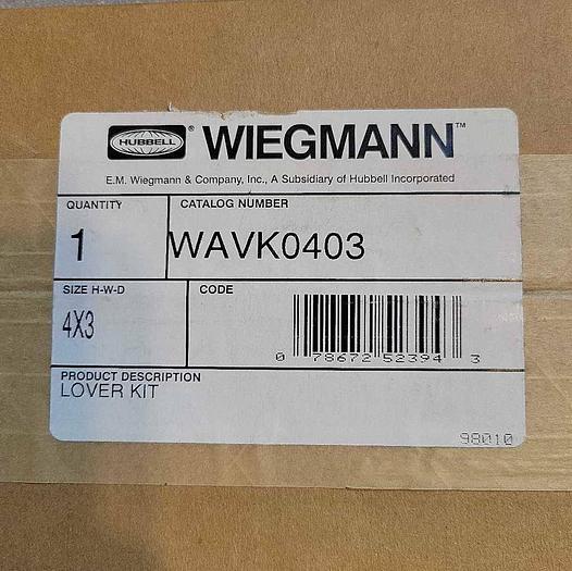 Wiegmann Louver Cover Plate Kit WAVK0403 Gray 4x3 Metal Enclosure Ventilation 78672523943