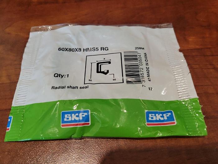 SKF 60X80X8 HMS5 RG Radial Shaft Seal 7316572035047