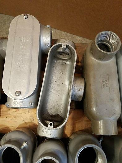 Used LB Pull Elbow Boxes - Killark RED-DOT TWOLB-5, Aluminum - Lot of 16