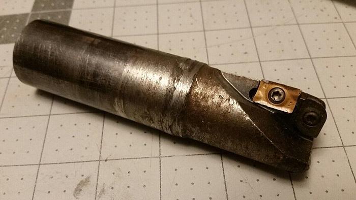 Used ISCAR 1-1/4" Indexable Helical End Mill (E90AC D1.25-1.0W1.25) 5" OAL *US SELLER