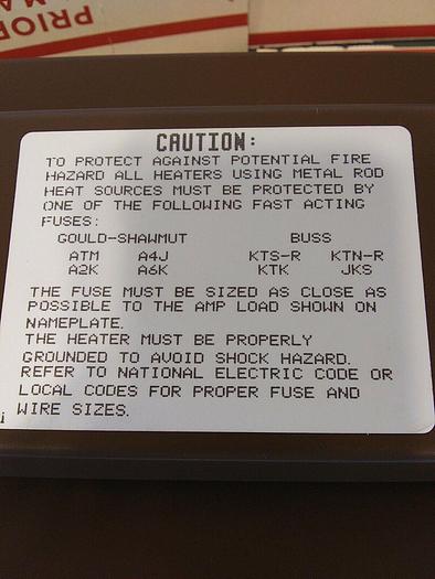 Fostoria CH-300 General Distribution Heater 5000W Max