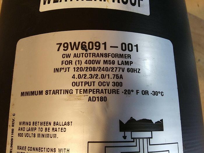 Used Philips 79W6091-001 CW Autotransformer for 400w M59 Lamp