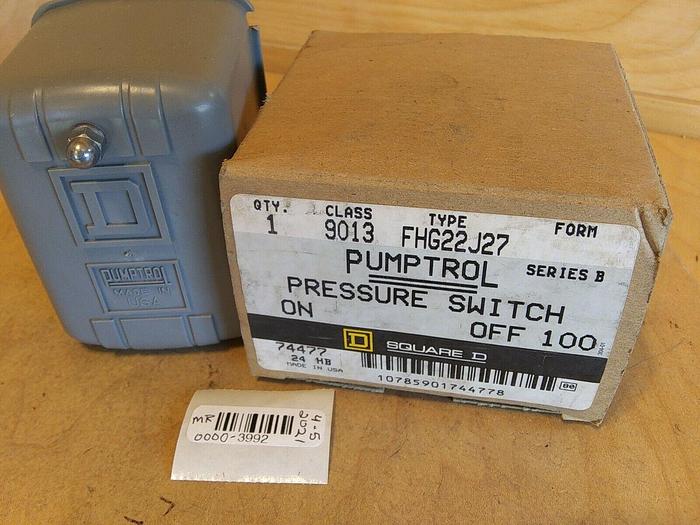 Square D 9013 FHG22J27 Pressure Switch 9013 FHG22