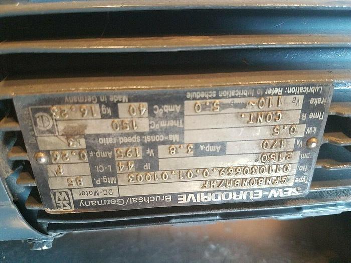 Used Sew Eurodrive GFN80NBM/HF