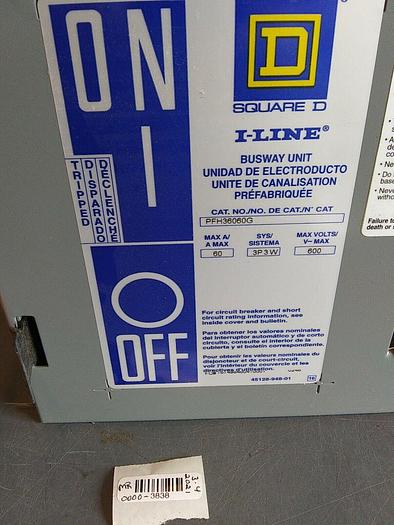 Square D PFH36060G I-Line 60amp Disconnector
