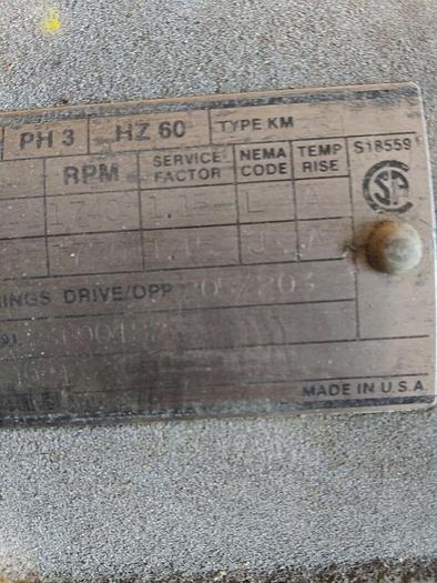 Used Lincoln Electric KM354 ODP AC 3 Phase Motor 1.5Hp 230-460volts