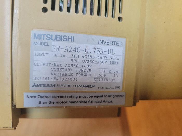Used Mitsubishi FR-A240-0.75K-UL