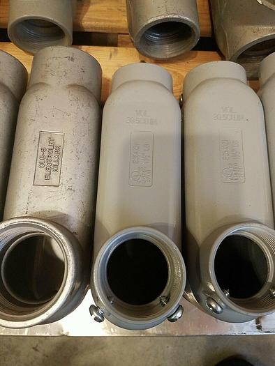 Used LB Pull Elbow Boxes - Killark RED-DOT OLB-5, E254321 - Aluminum - Lot of 15