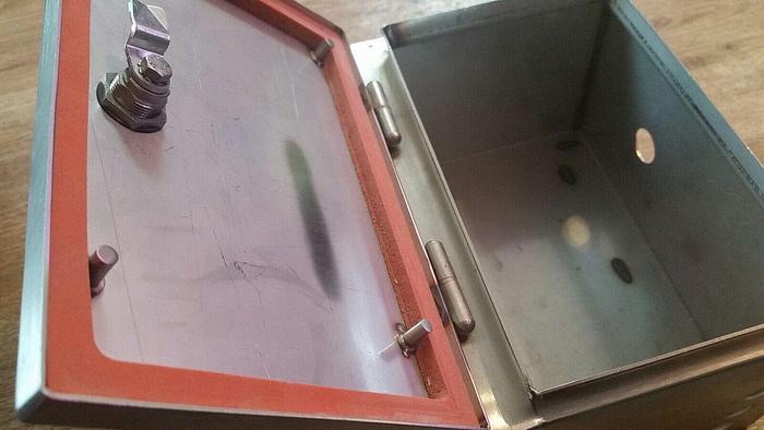 Used Mettler Toledo EZ-Clean Stainless Steel Lab Enclosure 8" x 6" - Locking, No Key