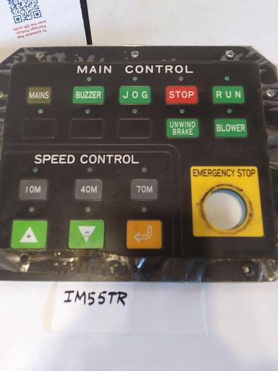 Used Ishii Hyoki Membrane Panel - Main Control/Speed Control (One per Lot)