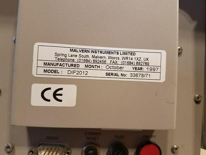 Used Malvern Instruments Sample Presentation Unit, DIF2012 - POWERS ON