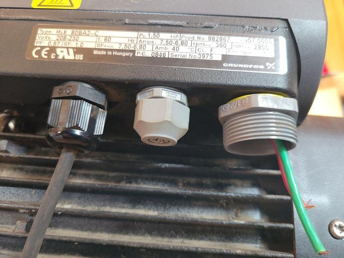 Used Grundfos MLE 80BA2--C, 882867, Flexcon PWG1, Danfoss MBS 3000