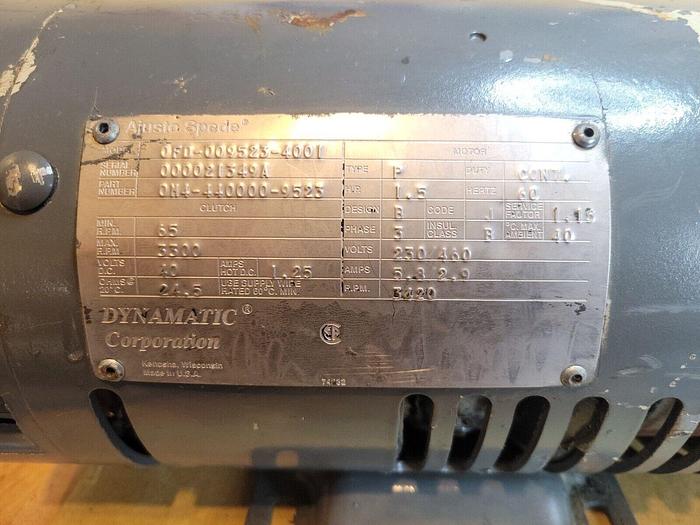 Used Dynamatic Ajusto Spede 0FD-009523-4001, 0N4-440000-9523