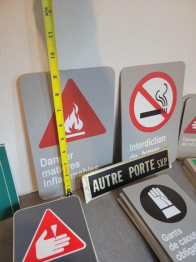 Used French Language Safety Facility Signage