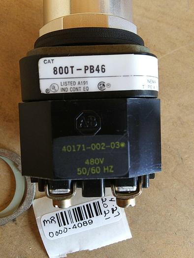 Allen Bradley 800T-PB46G Push Button. Illuminated. Green Lens