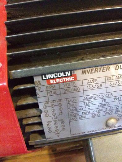 Used Lincoln Electric 4B4S5TC61Q15 Motor. *User Refurbished.