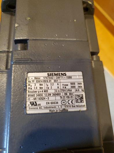 Used Siemens 1FK7042-2AF71-1SB0