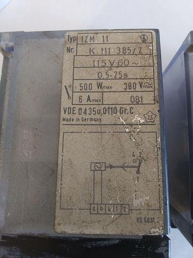 Used Schleicher 1ZM 11 Timer Relay.  (Lot of 2)