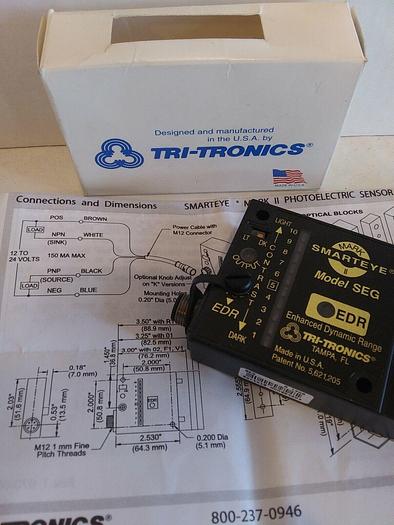 Tri-Tronics SEG Photoelectric Sensor