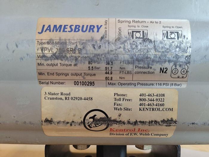 Used Jamesbury VPVL 300 SR6B