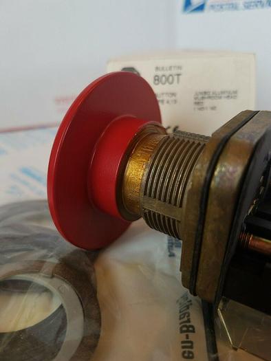Allen Bradley 800T-D6LA Push Button Jumbo Mushroom Head Red