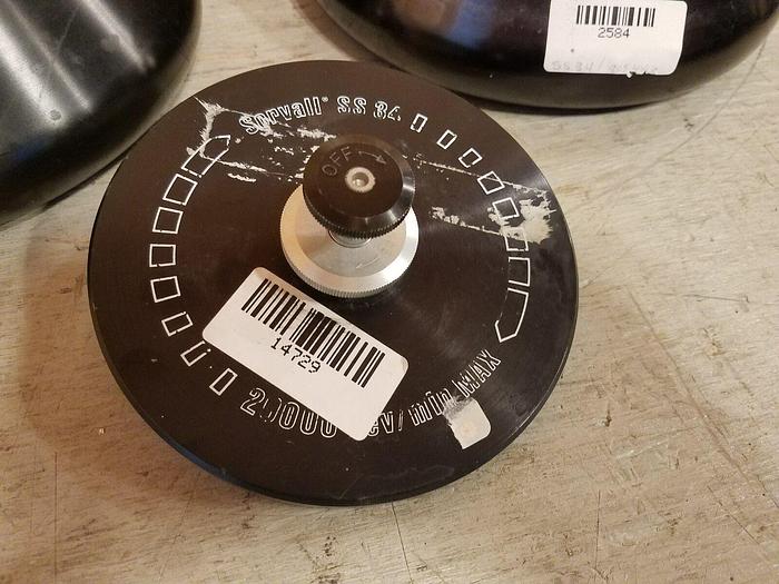 Used TWO Sorvall SS-34 8-Place Fixed Angle Rotors w/ ONE Lid - USED UNTESTED
