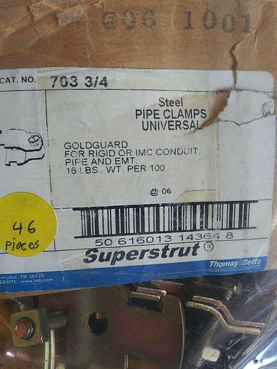 Superstrut 703 3/4 Steel Pipe Clamps Universal (bag of 46)