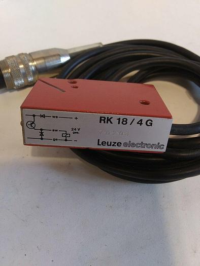 Used Leuze Electronic RK18/4G Photoelectric Sensor (1 per lot)