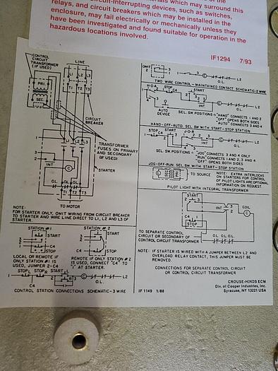 Used Cooper Crouse Hinds EBMCOFD EBMC WFD30J36 W643 W/FH36