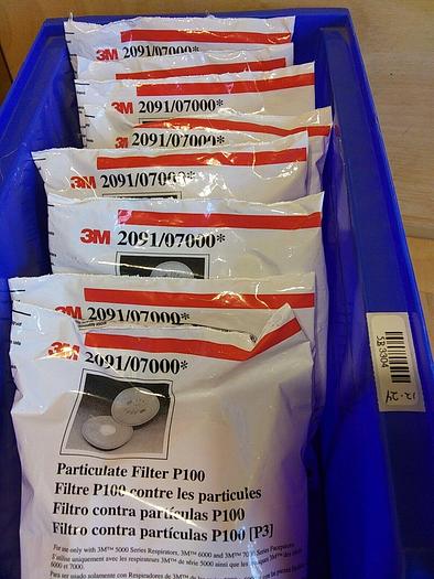 P100 Particulate Filter 3M 2091/07000 (Lot of 8)