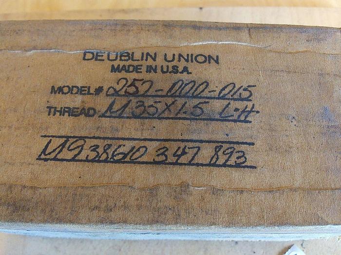 Deublin 257-000-015 Rotating Union M35x1.5 LEFT HAND THREAD