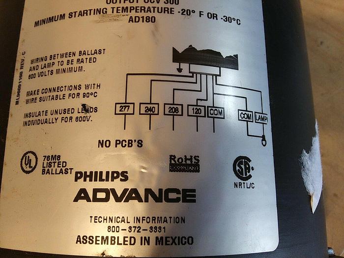 Used Philips 79W6091-001 CW Autotransformer for 400w M59 Lamp