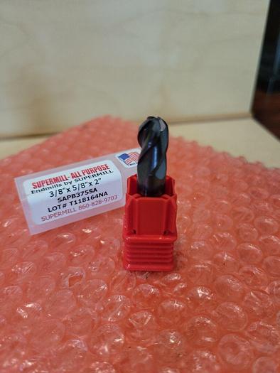 Used Supermill SAPB375SA 3/8" x 5/8" x 2" SOLID CARBIDE ENDMILL