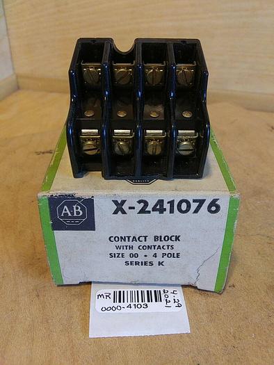 Allen Bradley X-241076 Contact Block with Contacts Size 00 4 Pole (Lot of 11)