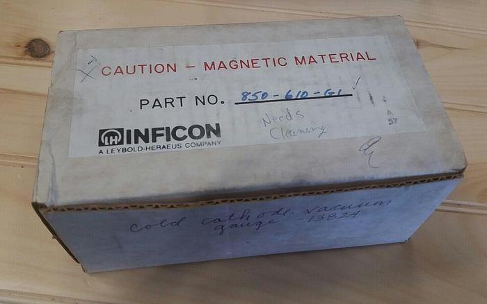Used Inficon Leybold-Heraeus 850-610-G1 Cold Cathode Vacuum Gauge