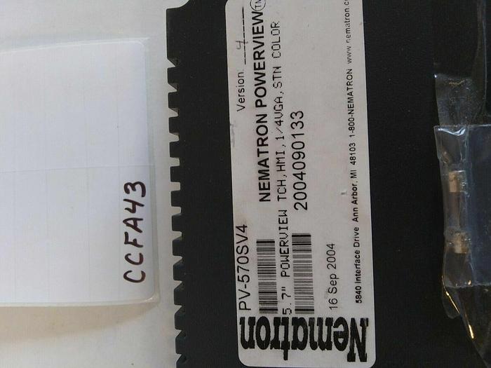 Used Nematron PV-570SV4 Operator InterfaceTESTED AS SHOWN PARTS REPAIR CORE