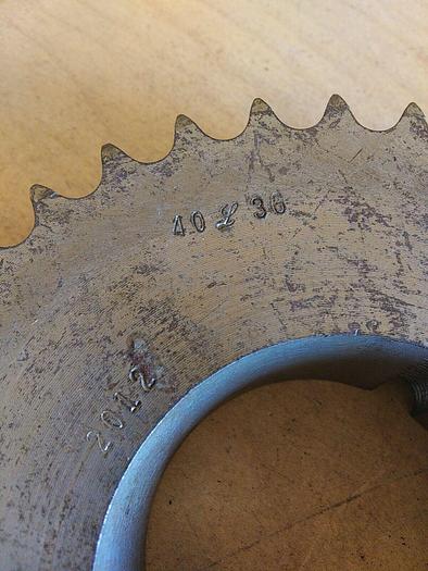 Used 40L36 Triple Roller Chain Sprocket Unbranded