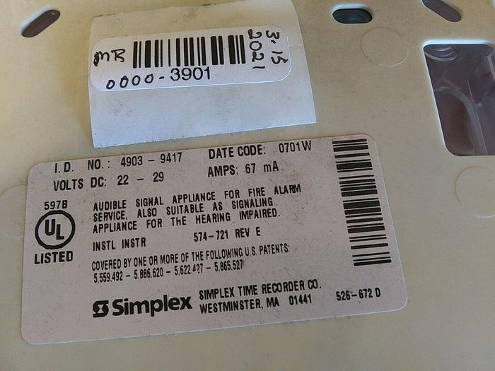 Simplex 4903-9417 Audio/Visible Smart Sync Unit *Red