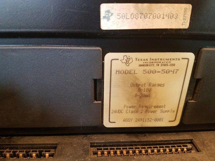Used Texas Instrument I/O Base 500-5848 With Card 500-5047 & 500-5001