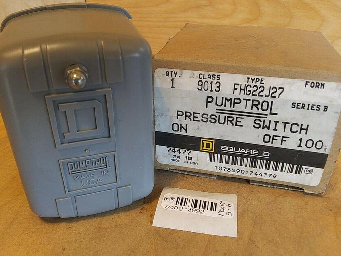 Square D 9013 FHG22J27 Pressure Switch 9013 FHG22
