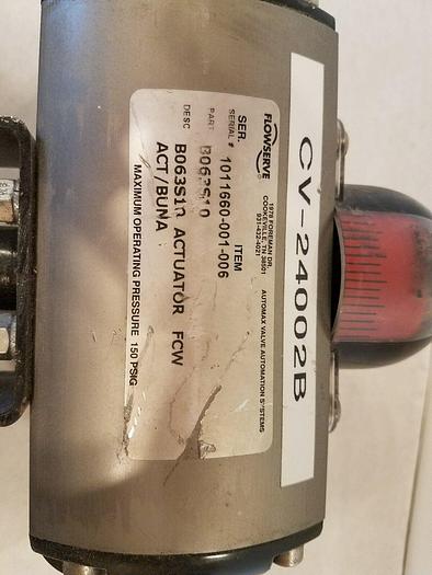 Used Flowserve B063S10 Actuator, SVF SBC76666AT-ET0 734N4, 779N5