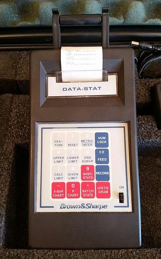 Used Brown & Sharpe 599-1201 Data Stat Smart Processor and Printer, w/ Box and Paper